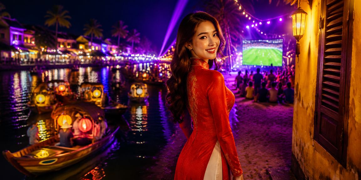 Người chơi tại Hội An với trang phục truyền thống tham gia cá cược